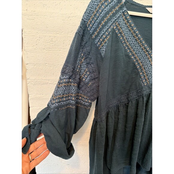 Time And True Mixed Peasant Top, Hobo Cottagecore Fairy XXL - Picture 3 of 8